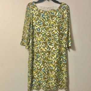 J. Jill Floral 3/4 Sleeve Dress